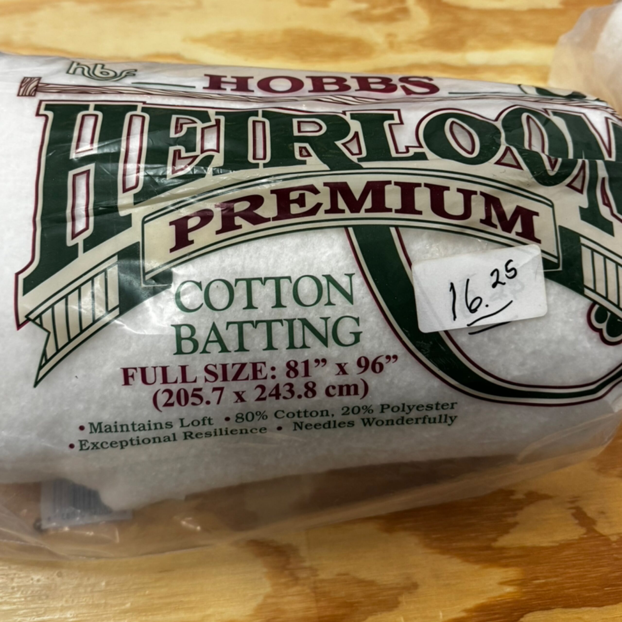 Hobbs Premium Cotton Full Size Batting - Linen & Lace Cloth Co.